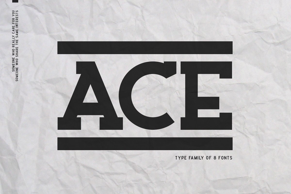 Schriftart Ace Serif
